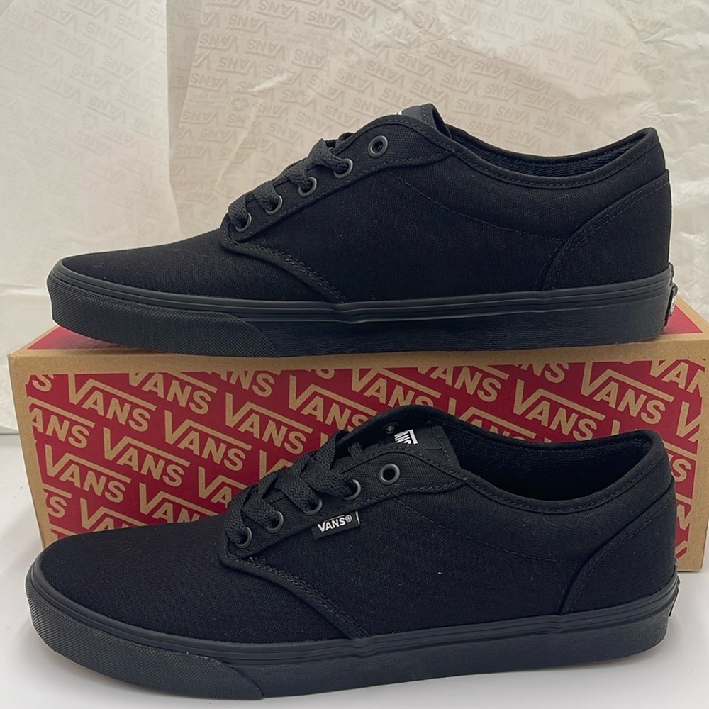 Vans Men's Black Canvas Sneakers Atwood (Canvas) Black/Black
VN000TUY186